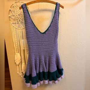 💜 HANDMADE Purple Crochet Dress